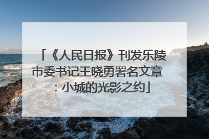 《人民日报》刊发乐陵市委书记王晓勇署名文章：小城的光影之约