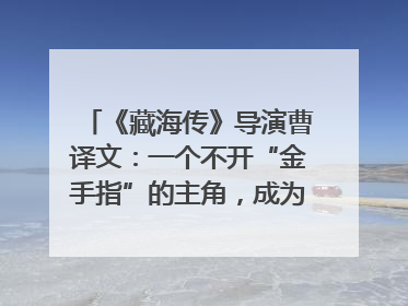 《藏海传》导演曹译文：一个不开“金手指”的主角，成为苍生守护者