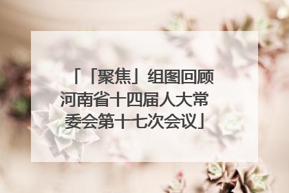 「聚焦」组图回顾河南省十四届人大常委会第十七次会议