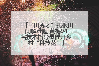 “田秀才”扎根田间解难题 黄梅94名技术指导员催开乡村“科技花”