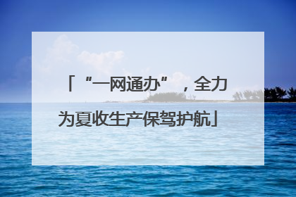 “一网通办”，全力为夏收生产保驾护航