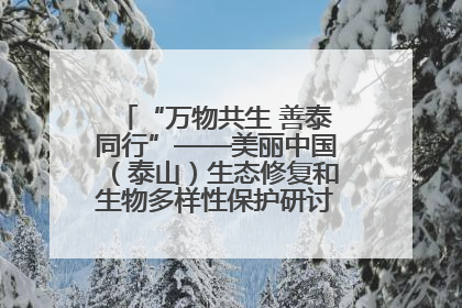 “万物共生 善泰同行”——美丽中国（泰山）生态修复和生物多样性保护研讨会成功举办