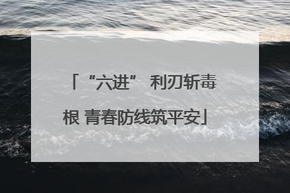 “六进” 利刃斩毒根 青春防线筑平安