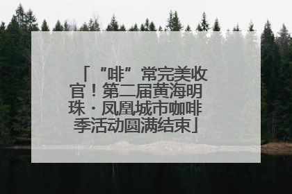 “啡”常完美收官！第二届黄海明珠・凤凰城市咖啡季活动圆满结束