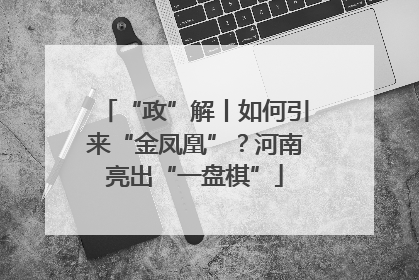“政”解丨如何引来“金凤凰”？河南亮出“一盘棋”