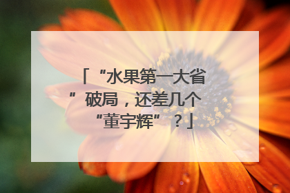 “水果第一大省”破局，还差几个“董宇辉”？