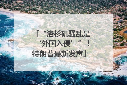 “洛杉矶骚乱是‘外国入侵’”！特朗普最新发声