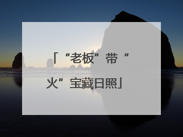 “老板”带“火”宝藏日照
