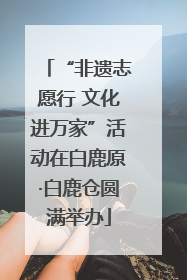 “非遗志愿行 文化进万家”活动在白鹿原·白鹿仓圆满举办