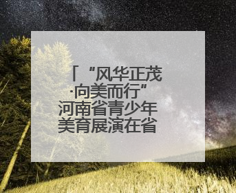 “风华正茂·向美而行”河南省青少年美育展演在省文化馆举办