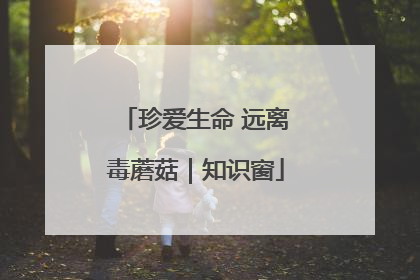 珍爱生命 远离毒蘑菇｜知识窗