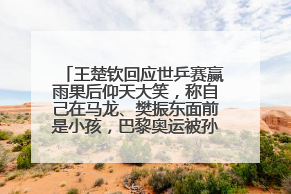 王楚钦回应世乒赛赢雨果后仰天大笑，称自己在马龙、樊振东面前是小孩，巴黎奥运被孙颖莎带着打