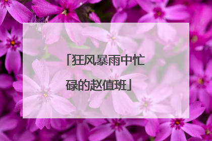 狂风暴雨中忙碌的赵值班