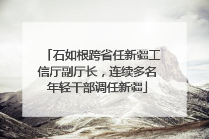 石如根跨省任新疆工信厅副厅长，连续多名年轻干部调任新疆