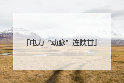 电力“动脉”连陕甘