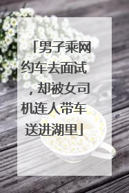 男子乘网约车去面试，却被女司机连人带车送进湖里
