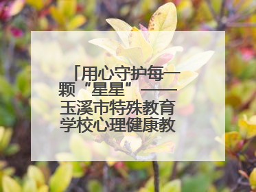 用心守护每一颗“星星”——玉溪市特殊教育学校心理健康教育工作纪实