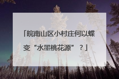 皖南山区小村庄何以蝶变“水墨桃花源”？
