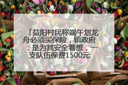 益阳村民称端午划龙舟必须买保险，镇政府：是为其安全着想，一支队伍保费1500元到2500元
