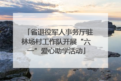 省退役军人事务厅驻林场村工作队开展“六一”爱心助学活动