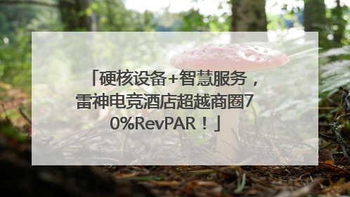 硬核设备+智慧服务，雷神电竞酒店超越商圈70%RevPAR！