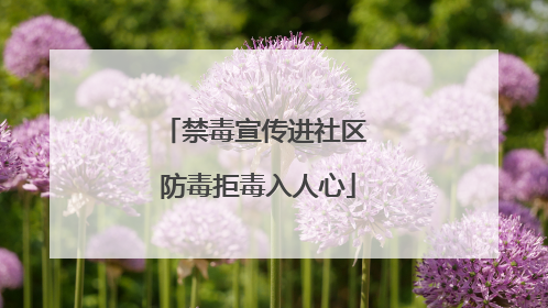 禁毒宣传进社区 防毒拒毒入人心