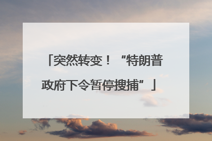 突然转变！“特朗普政府下令暂停搜捕”