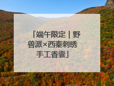 端午限定｜野兽派×西秦刺绣手工香囊