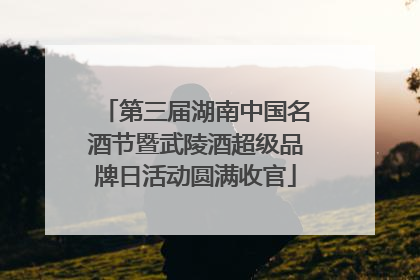 第三届湖南中国名酒节暨武陵酒超级品牌日活动圆满收官