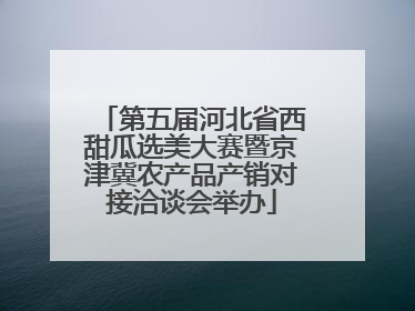 第五届河北省西甜瓜选美大赛暨京津冀农产品产销对接洽谈会举办