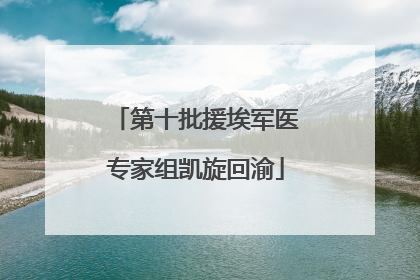 第十批援埃军医专家组凯旋回渝