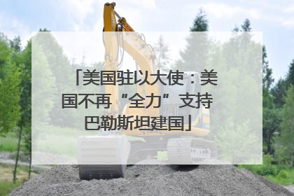 美国驻以大使：美国不再“全力”支持巴勒斯坦建国
