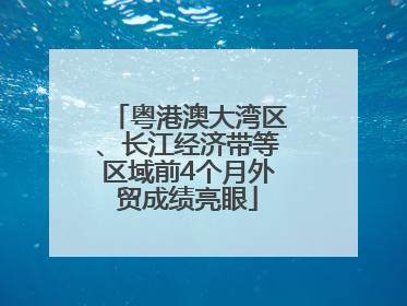 粤港澳大湾区、长江经济带等区域前4个月外贸成绩亮眼