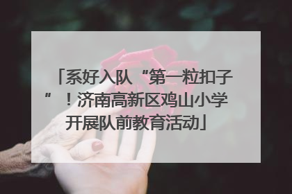 系好入队“第一粒扣子”！济南高新区鸡山小学开展队前教育活动