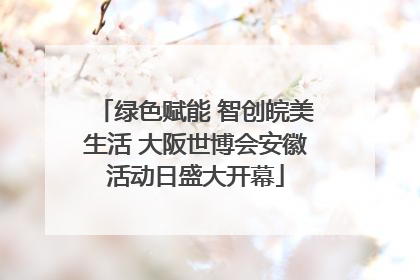 绿色赋能 智创皖美生活 大阪世博会安徽活动日盛大开幕