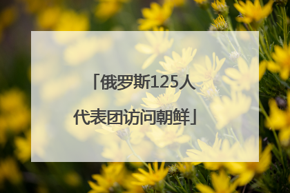 俄罗斯125人代表团访问朝鲜