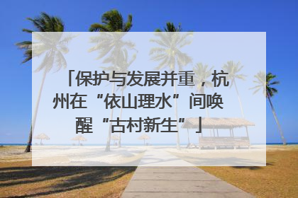 保护与发展并重，杭州在“依山理水”间唤醒“古村新生”