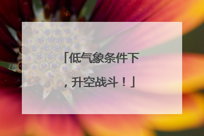 低气象条件下，升空战斗！