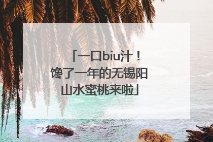 一口biu汁！馋了一年的无锡阳山水蜜桃来啦