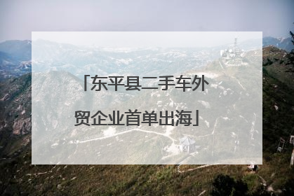 东平县二手车外贸企业首单出海