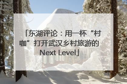 东湖评论：用一杯“村咖”打开武汉乡村旅游的Next Level