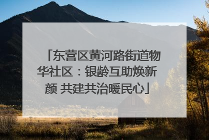 东营区黄河路街道物华社区：银龄互助焕新颜 共建共治暖民心