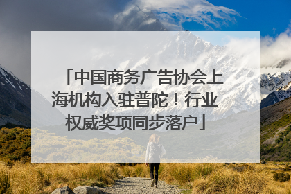 中国商务广告协会上海机构入驻普陀！行业权威奖项同步落户