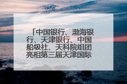 中国银行、渤海银行、天津银行、中国船级社、天科院组团亮相第三届天津国际航运展 输出航运服务“中国方案”
