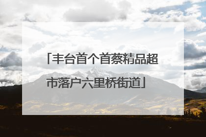 丰台首个首蔡精品超市落户六里桥街道