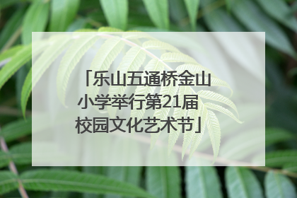 乐山五通桥金山小学举行第21届校园文化艺术节