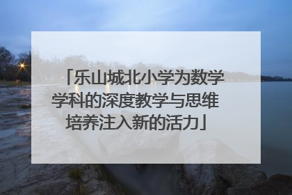 乐山城北小学为数学学科的深度教学与思维培养注入新的活力