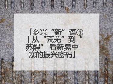 乡兴“新”语①丨从“荒芜”到“苏醒” 看新晃中寨的振兴密码