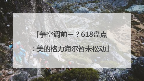 争空调前三？618盘点：美的格力海尔暂未松动
