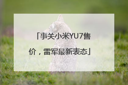 事关小米YU7售价，雷军最新表态